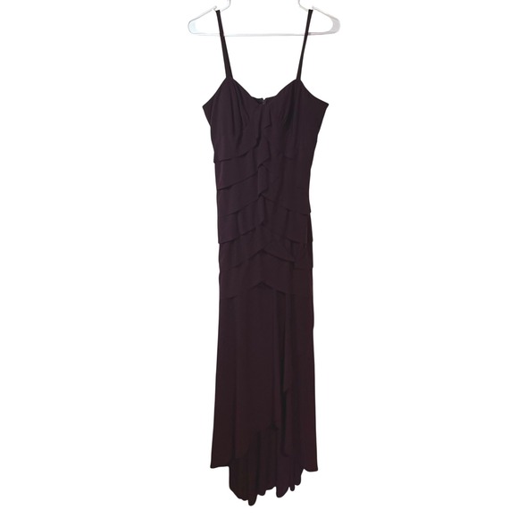 Alex Evenings Dresses & Skirts - Alex Evenings Tiered Ruffle Evening Maxi Dress Size 8 Purple Bridesmaid Formal